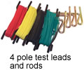4 pole test leads and rods